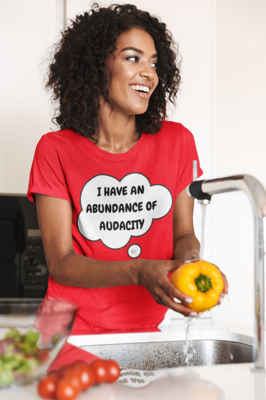 I HAVE AN ABUNDANCE OF AUDACITY T-SHIRT IN THOUGHT BUBBLE UNISEX TSHIRT FUNNY SAYINGS T SHIRT SARCASTIC SAYINGS T-SHIRT SARCASM TEES