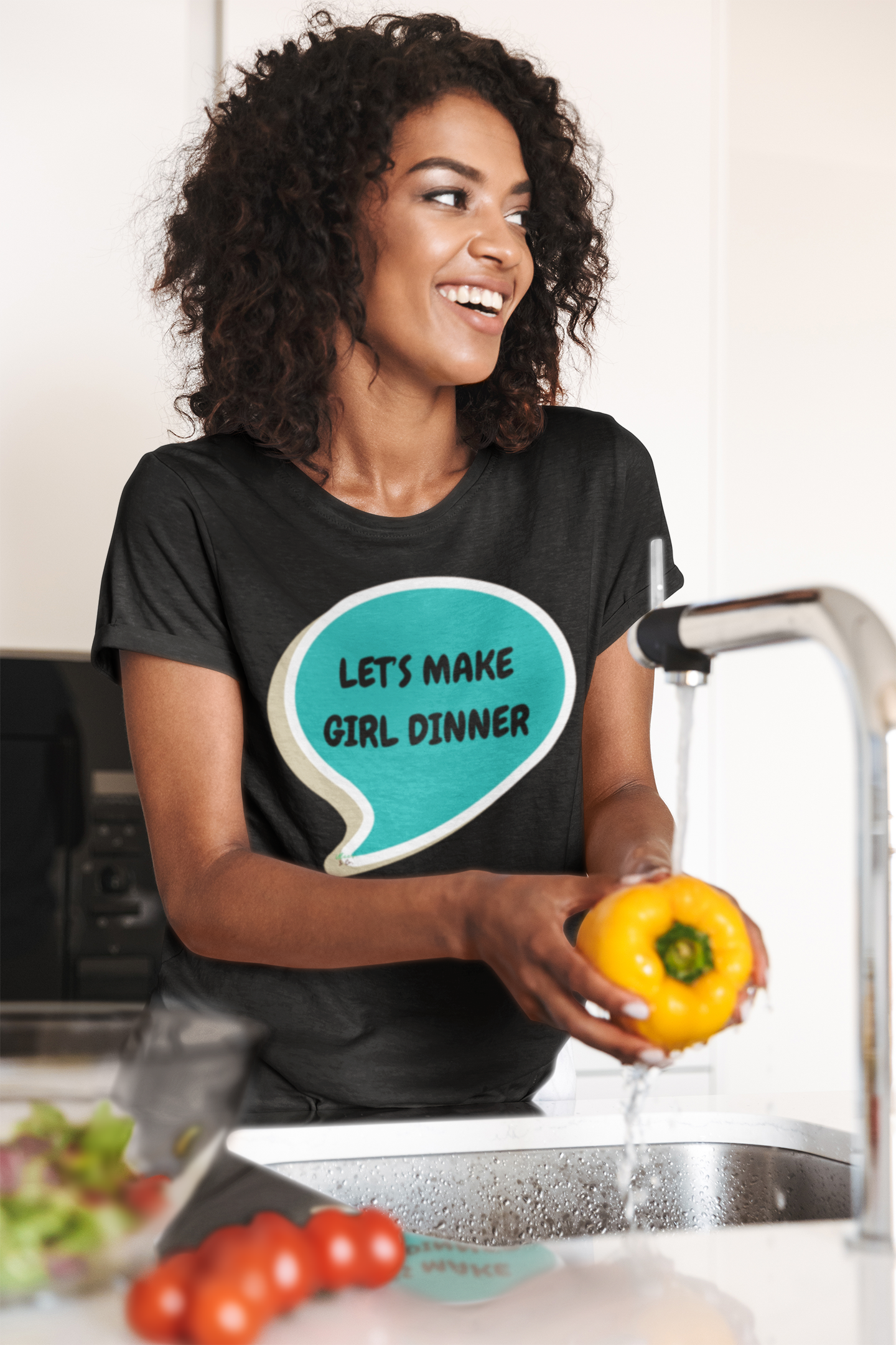 LET'S MAKE GIRL DINNER T-SHIRT UNIQUE GRAPHIC UNISEX SPEECH BUBBLE SHIRT STREETWEAR FASHION FUNNY SAYINGS TEES SARCASTIC SAYINGS T-SHIRT HILARIOUS SHIRTS SARCASM TEES BIRTHDAY GIFTS FOR WOMEN GIFT FOR MEN CLOTHING BRAND