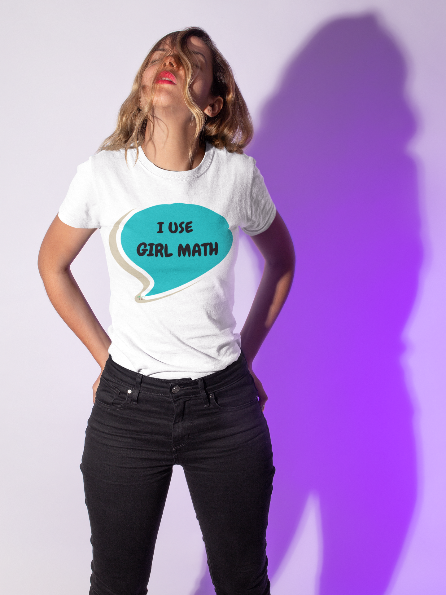 I USE GIRL MATH  T-SHIRT IN SPEECH BUBBLE UNISEX TSHIRT FUNNY SAYINGS T SHIRT SARCASTIC SAYINGS T-SHIRT SARCASM TEES GIFTS FOR WOMEN GIFT FOR MEN