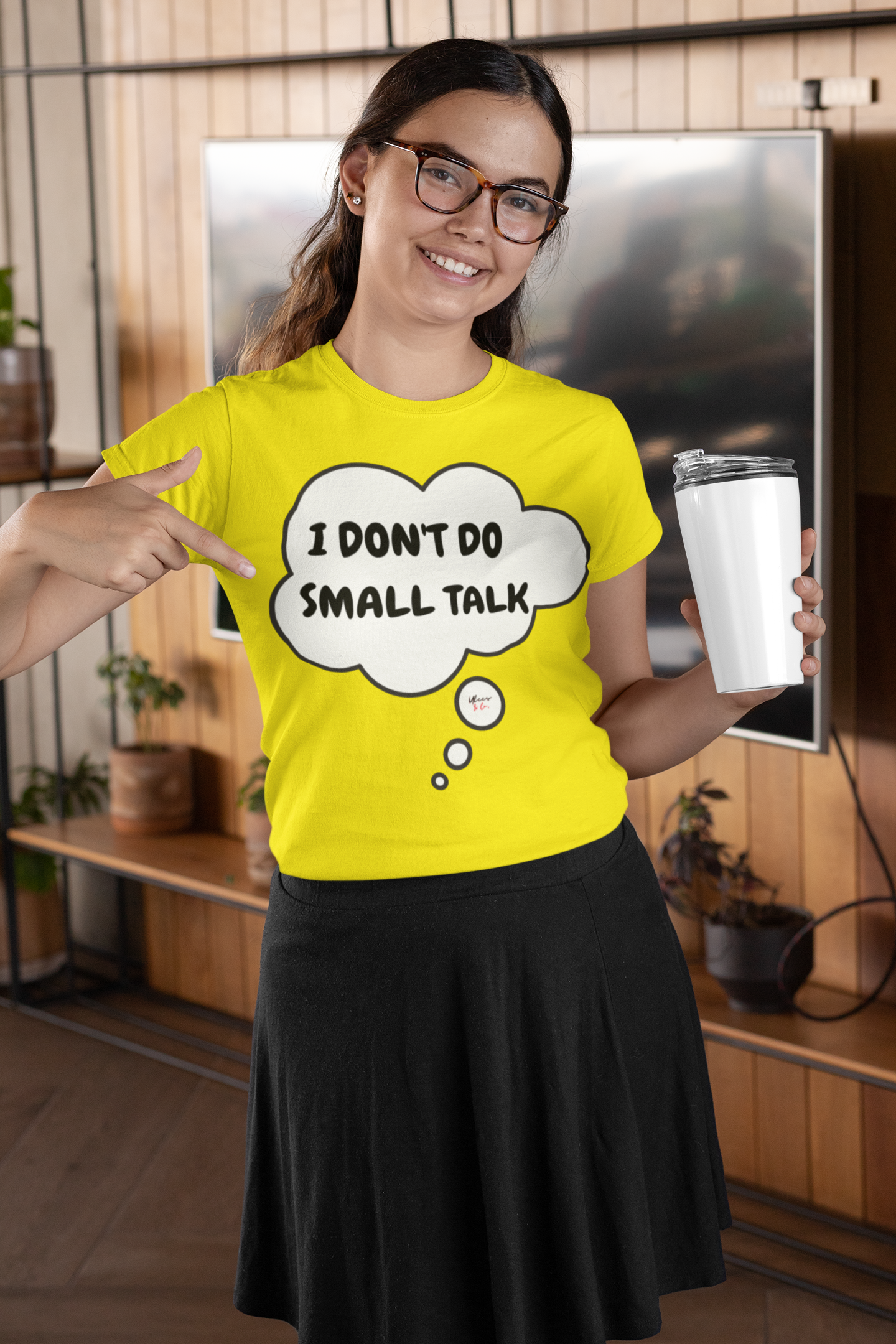 I DON'T DO SMALL TALK T-SHIRT IN THOUGHT BUBBLE UNISEX TSHIRT FUNNY SAYINGS T SHIRT SARCASTIC SAYINGS T-SHIRT SARCASM TEES