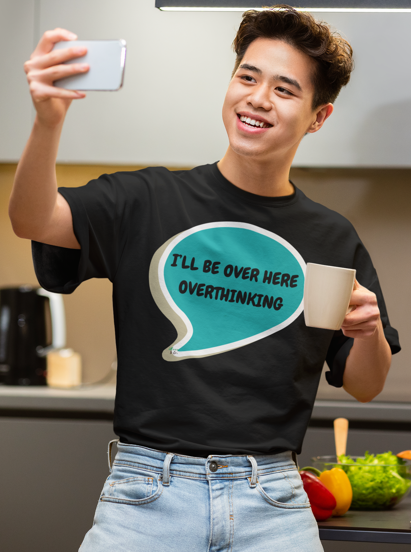 I'LL BE OVER HERE OVERTHINKING T-SHIRT IN SPEECH BUBBLE UNISEX TSHIRT FUNNY SAYINGS T SHIRT SARCASTIC SAYINGS T-SHIRT SARCASM TEES