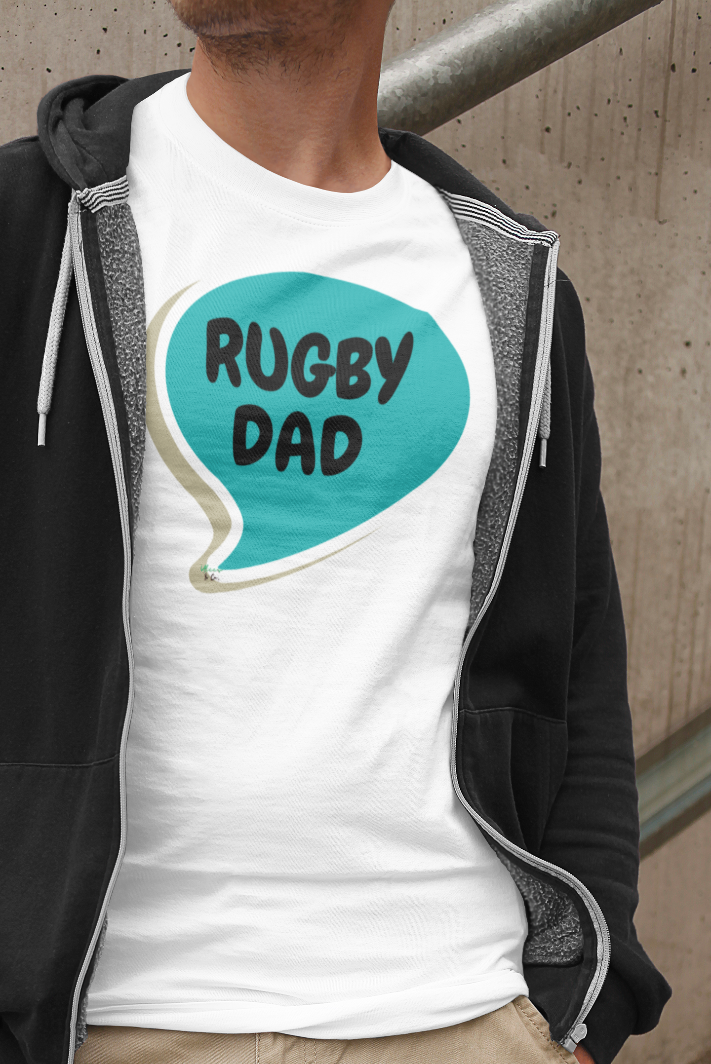 SPORTS OF RUGBY SHIRTS RUGBY DAD TSHIRT FOR RUGBY FANS T-SHIRTS UNIQUE GRAPHIC UNISEX TEES IN SPEECH BUBBLE DESIGN FIRST TIME DAD T-SHIRT RUGBY TEES FATHER'S DAY GIFT FOR MEN SHIRTS GIFTS FOR NEW FATHER GIFTS FOR MEN CELEBRATION GIFTS FOR DAD