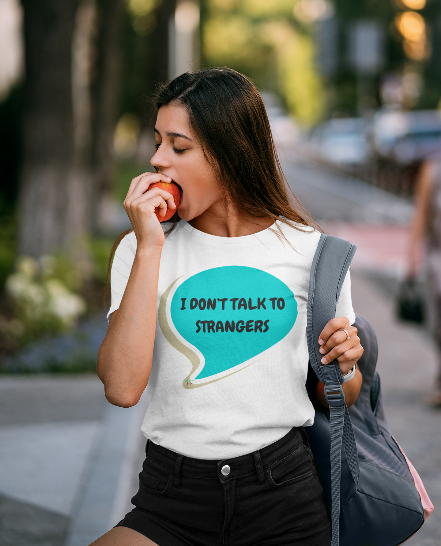 I DON'T TALK TO STRANGERS T-SHIRT IN SPEECH BUBBLE UNISEX TSHIRT FUNNY SAYINGS T SHIRT SARCASTIC SAYINGS T-SHIRT SARCASM TEES