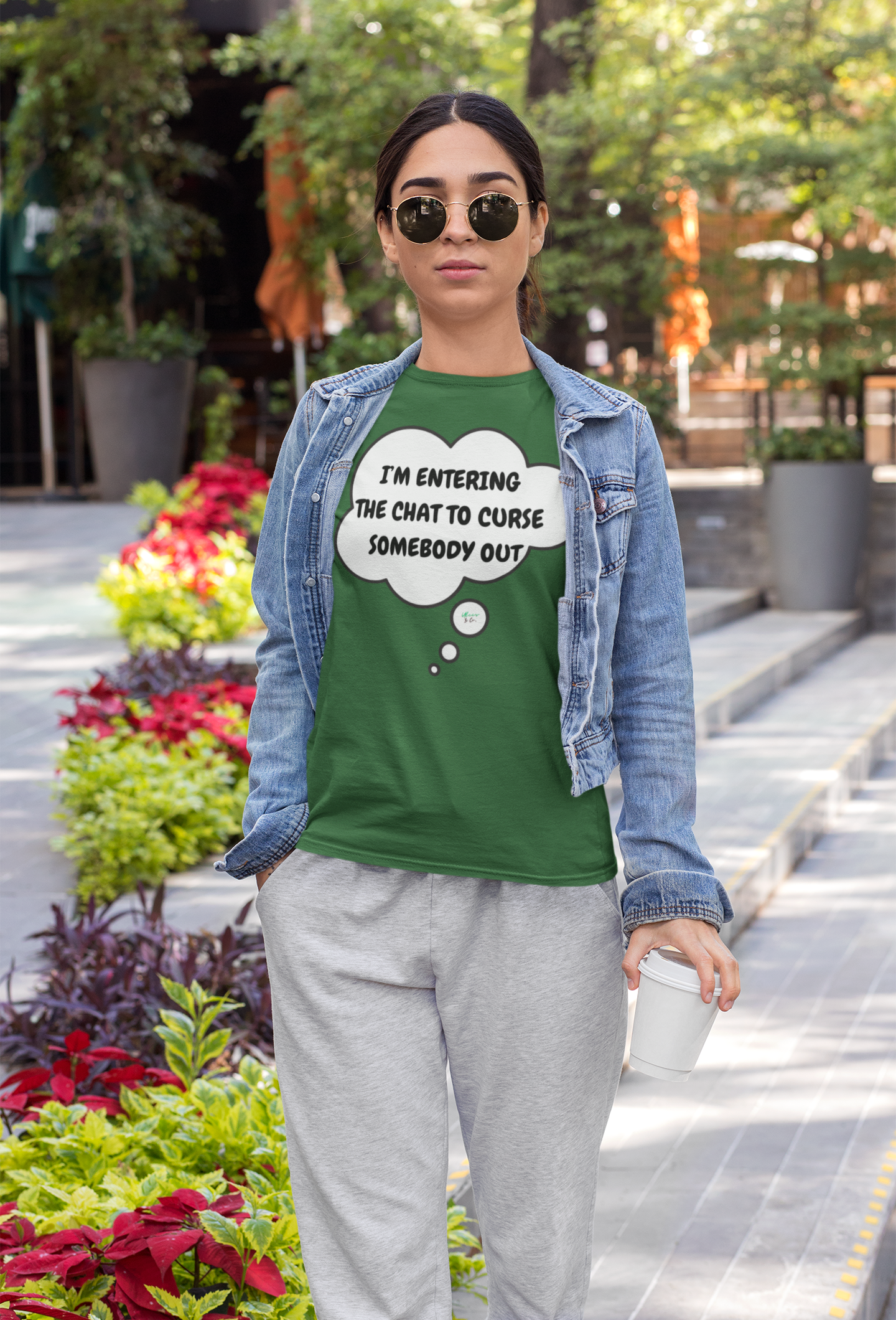 I'M ENTERING THE CHAT TO CURSE SOMEBODY OUT T-SHIRT IN THOUGHT BUBBLE UNISEX TSHIRT FUNNY SAYINGS T SHIRT SARCASTIC SAYINGS T-SHIRT SARCASM TEES