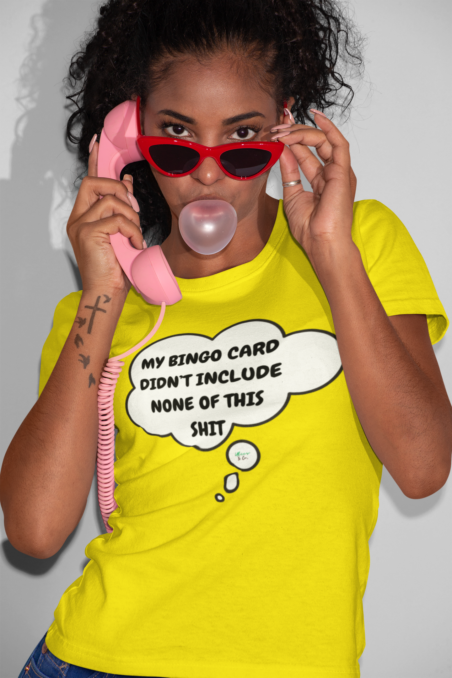 MY BINGO CARD DIDN'T INCLUDE NONE OF THIS SHIT T-SHIRT IN THOUGHT BUBBLE UNISEX TSHIRT FUNNY SAYINGS T SHIRT SARCASTIC SAYINGS T-SHIRT SARCASM TEES