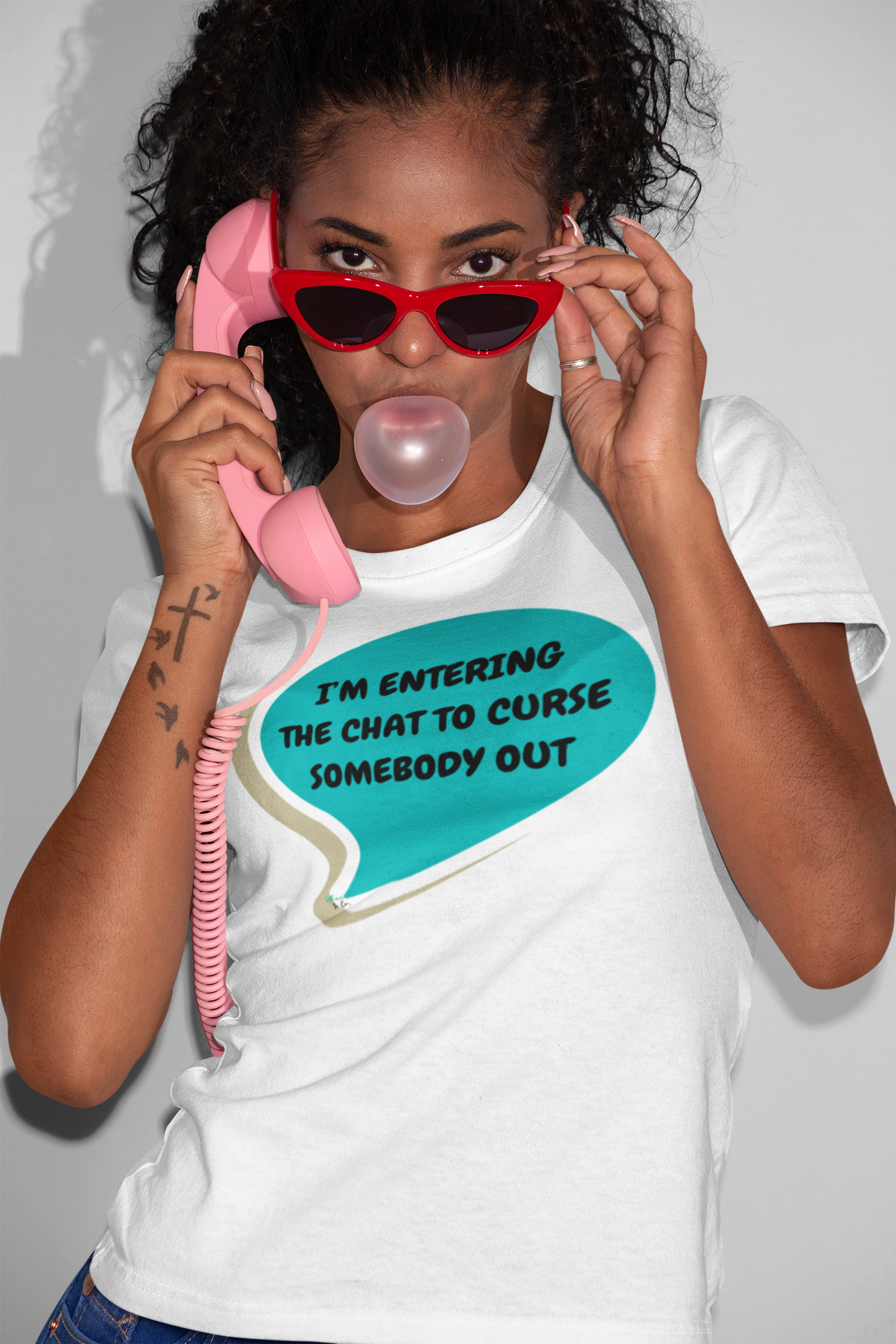 I'M ENTERING THE CHAT TO CURSE SOMEBODY OUT T-SHIRT IN SPEECH BUBBLE UNISEX TSHIRT FUNNY SAYINGS T SHIRT SARCASTIC SAYINGS T-SHIRT SARCASM TEES