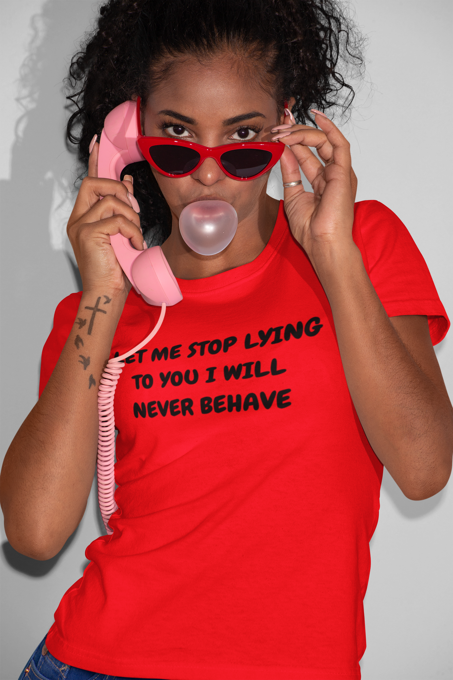 LET ME STOP LYING TO YOU I WILL NEVER BEHAVE T-SHIRT GRAPHIC UNISEX TSHIRT FUNNY SAYINGS T SHIRT SARCASTIC SAYINGS T-SHIRT SARCASM TEES GIFTS FOR WOMEN GIFT FOR MEN