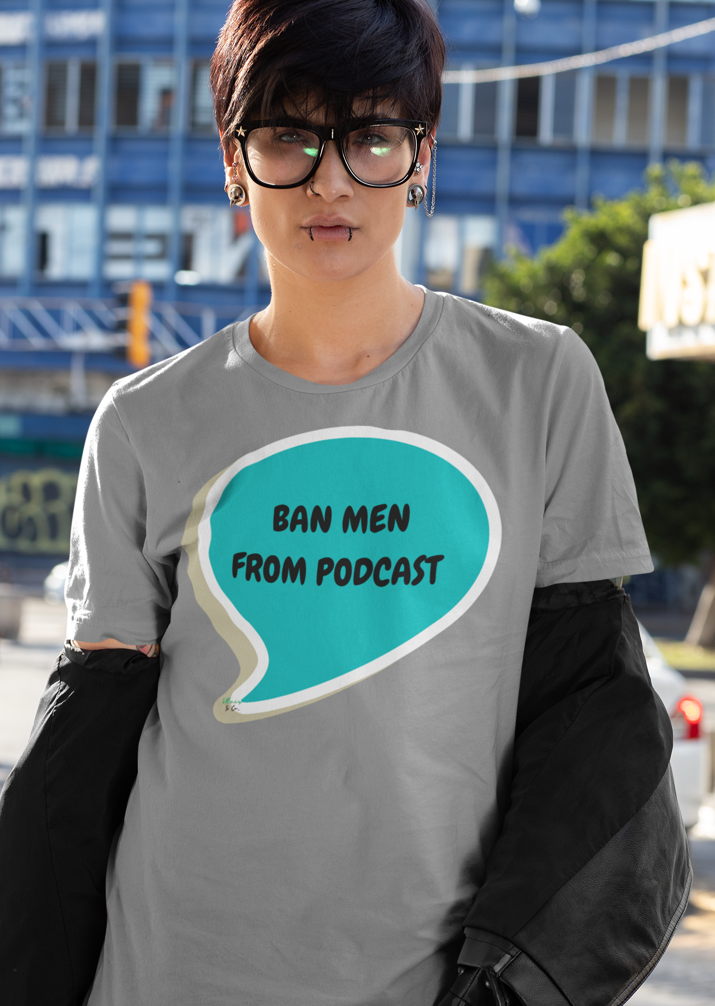 BAN MEN FROM PODCAST T-SHIRT GRAPHIC UNISEX SPEECH BUBBLE TSHIRT BIRTHDAY GIFTS FUNNY SAYINGS UNIQUE T SHIRT SARCASTIC SAYINGS T-SHIRT HILARIOUS SHIRTS SARCASM TEES GIFTS FOR WOMEN GIFT FOR MEN