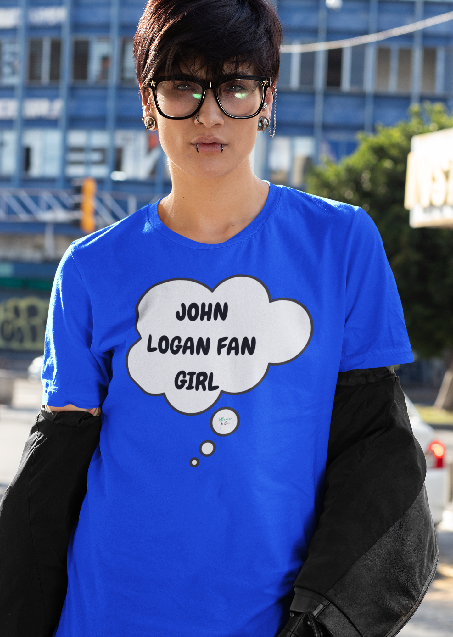 JOHN LOGAN FAN GIRL T-SHIRT HOCKEY PLAYER UNIQUE GRAPHIC UNISEX THOUGHT BUBBLE SHIRT STREETWEAR FASHION OFF CAMPUS TEES OFF CAMPUS SERIES HOCKEY TEAM TEES BIRTHDAY GIFTS FOR WOMEN GIFT FOR MEN