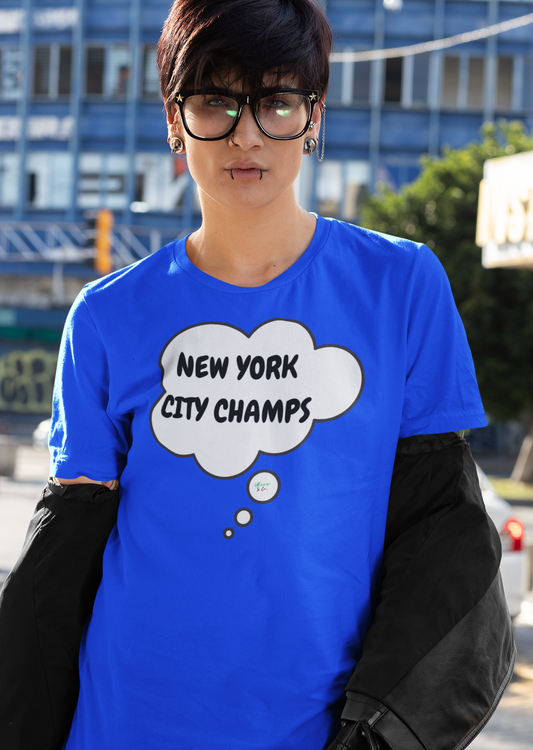 NEW YORK CITY CHAMPS T-SHIRT UNIQUE GRAPHIC UNISEX THOUGHT BUBBLE SHIRT STREETWEAR FASHION NEW YORK KNICKS TEES NBA CHAMPIONSHIP T-SHIRT NEW YORK CHAMPS BIRTHDAY GIFTS FOR WOMEN GIFT FOR MEN CLOTHING BRAND