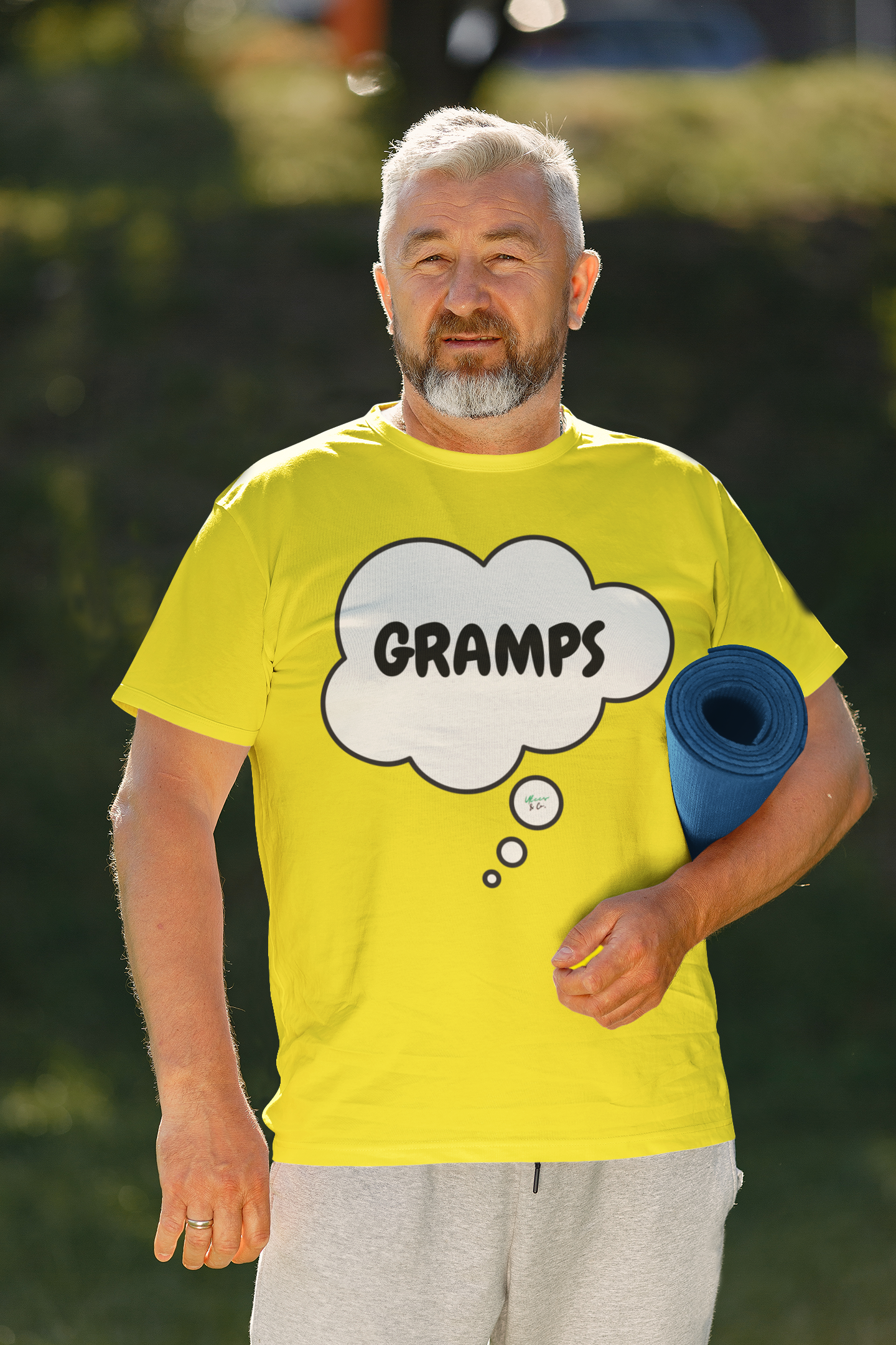 GRAMPS T-SHIRTS GIFT FOR GRAMPS TSHIRTS THANK YOU GRANDPA TSHIRTS FOR FIRST TIME GRAMPS SHIRTS BIRTHDAY GIFT FOR GRANDPA UNIQUE GRAPHIC UNISEX T-SHIRT IN THOUGHT BUBBLE GIFT NEW GRANDPA GIFT FROM KIDS FOR GRAMPS TEES FOR FATHER'S DAY DAD GIFT IDEA