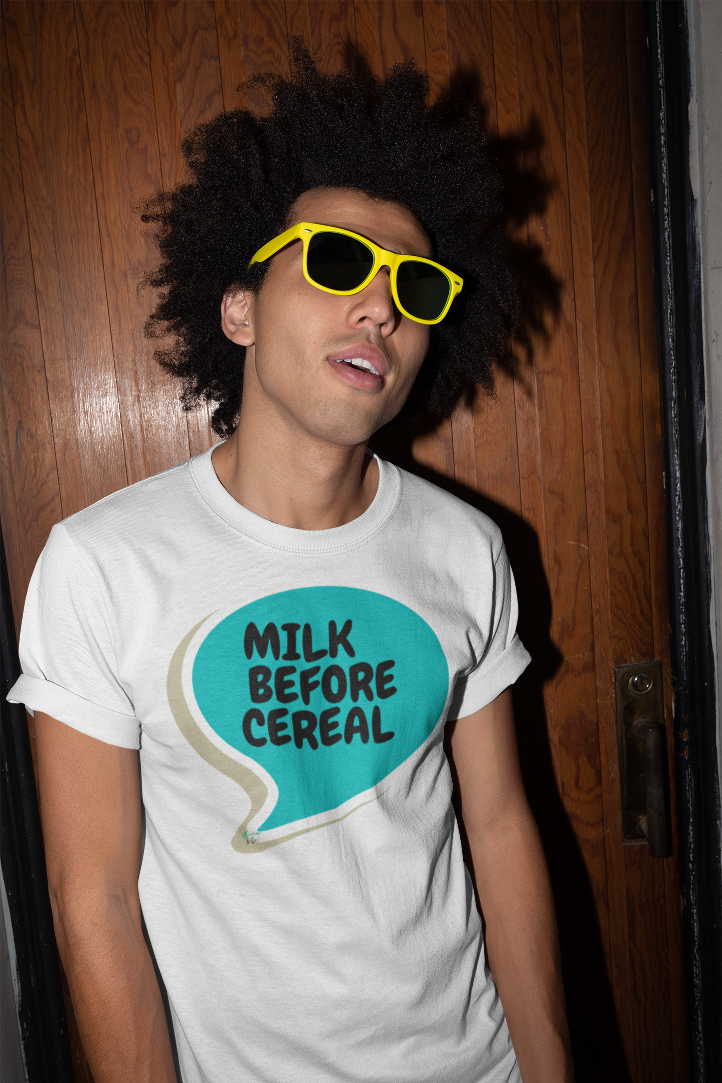 MILK BEFORE CEREAL T-SHIRT UNIQUE GRAPHIC UNISEX SPEECH BUBBLE SHIRT STREETWEAR FASHION FUNNY SAYINGS TEES SARCASTIC SAYINGS T-SHIRT HILARIOUS SHIRTS SARCASM TEES BIRTHDAY GIFTS FOR WOMEN GIFT FOR MEN CLOTHING BRAND WOMEN WEAR MEN WEAR