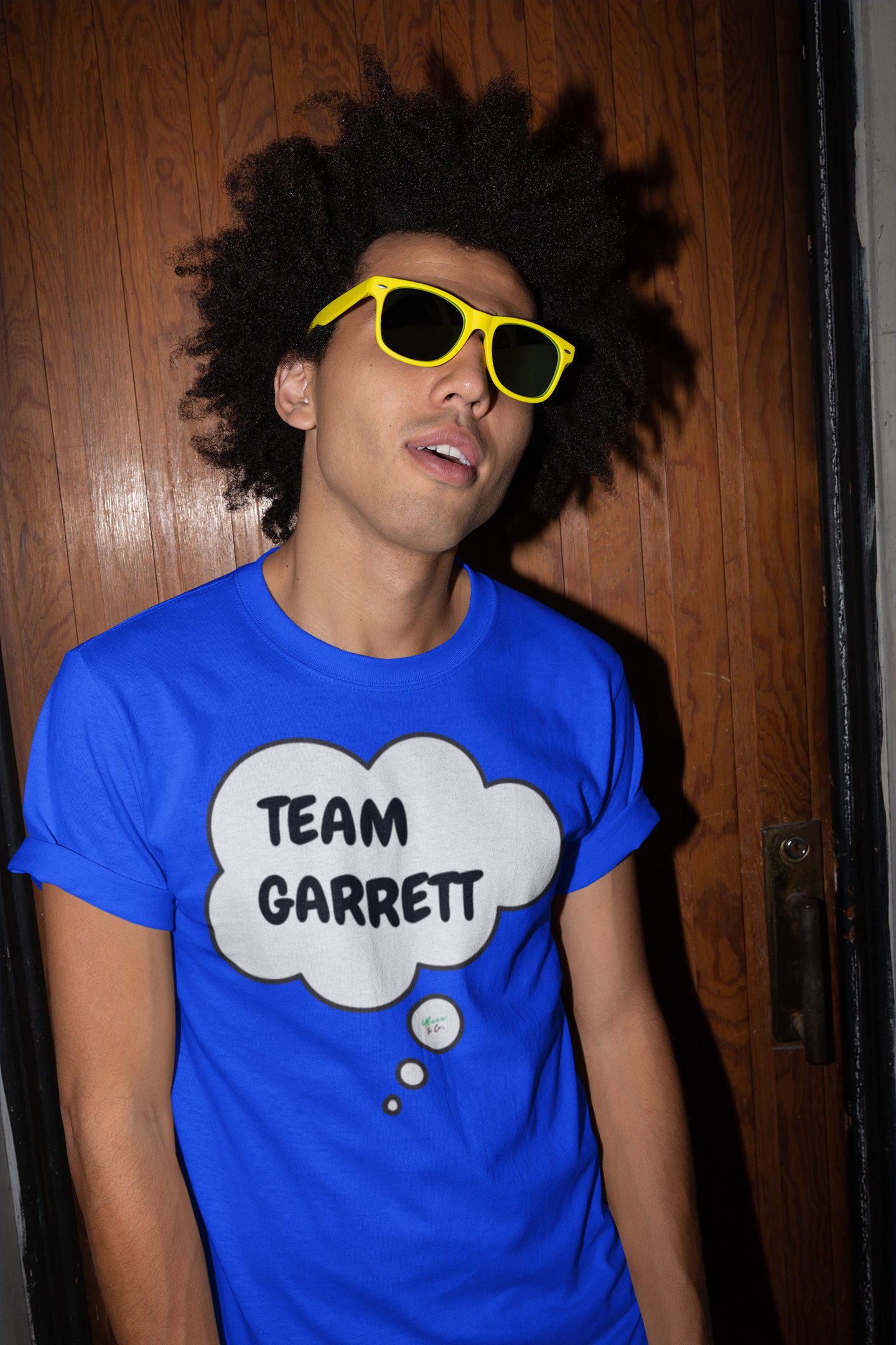 TEAM GARRETT T-SHIRT HOCKEY PLAYER UNIQUE GRAPHIC UNISEX THOUGHT BUBBLE DESIGN SHIRT STREETWEAR FASHION OFF CAMPUS TEES OFF CAMPUS SERIES FOR HOCKEY TEAM FANS T-SHIRT GARRETT GRAHAM CHARACTER TEES GIFTS FOR WOMEN