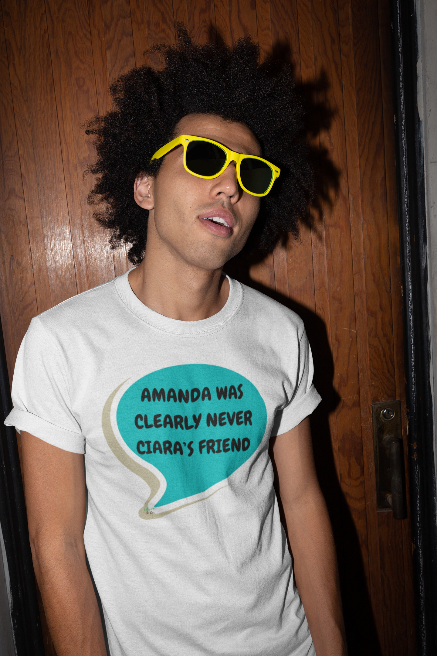 AMANDA WAS CLEARLY NEVER CIARA'S FRIEND T-SHIRT SUMMER HOUSE TEES IN SPEECH BUBBLE DRAMA TEE SHIRTS UNIQUE GRAPHIC UNISEX T-SHIRTS GIFT FOR SARCASTIC TSHIRT FUNNY TEES CIARA MILLER AMANDA BATULA MEN GIFT FOR WOMEN