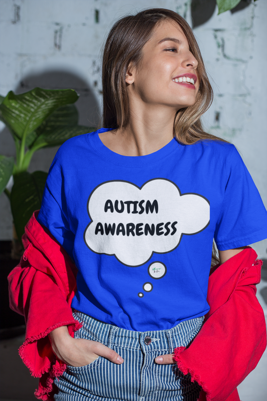 AUTISM AWARENESS GRAPHIC UNISEX T-SHIRT AUTISTIC TEES IN THOUGHT BUBBLE DESIGN SHIRTS FOR MEN TSHIRTS FOR WOMEN