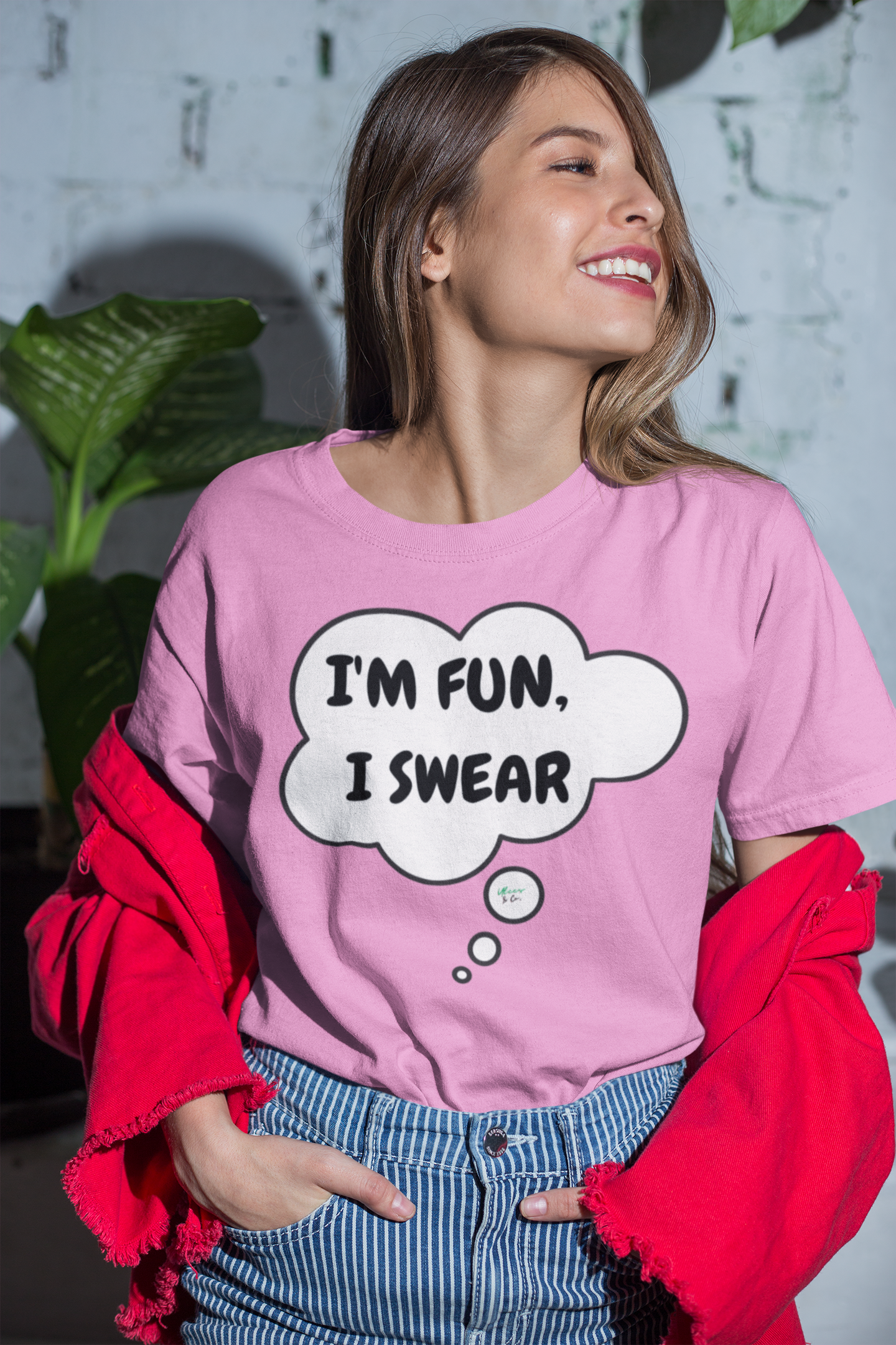 I'M FUN, I SWEAR T-SHIRT IN THOUGHT BUBBLE UNISEX TSHIRT FUNNY SAYINGS T SHIRT SARCASTIC SAYINGS T-SHIRT SARCASM TEES