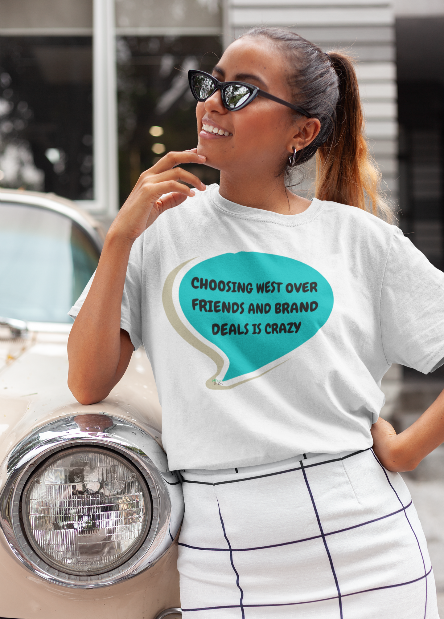 CHOOSING WEST OVER FRIENDS AND BRAND DEALS IS CRAZY T-SHIRT SUMMER HOUSE INSPIRED TEES IN SPEECH BUBBLE BRAVO DRAMA TEE SHIRTS UNIQUE GRAPHIC UNISEX T-SHIRTS GIFT FOR CIARA MILLER AMANDA BATULA WEST WILSON MEN GIFT FOR WOMEN TEE FOR MEN