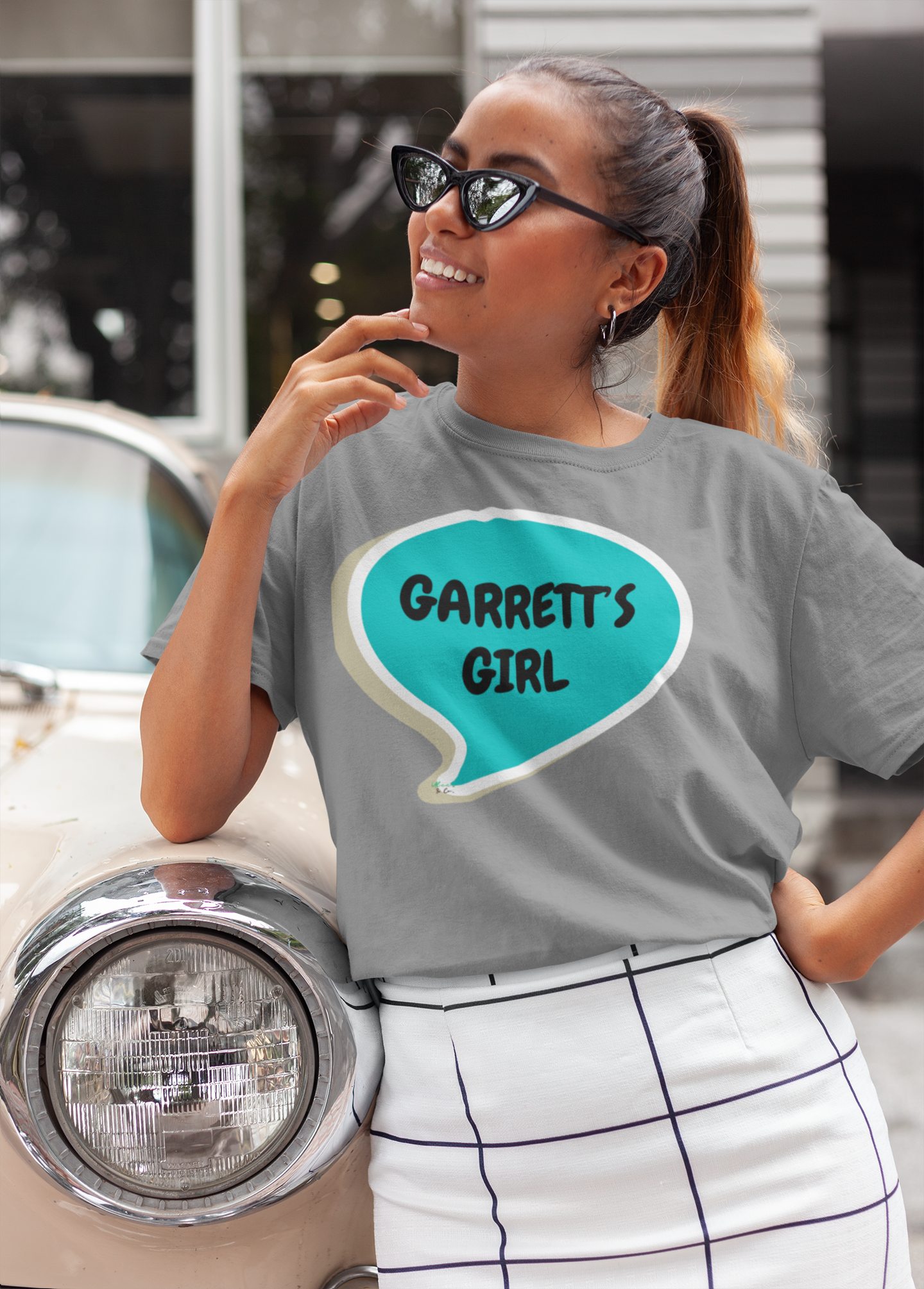 GARRETT'S GIRL T-SHIRT HOCKEY PLAYER UNIQUE GRAPHIC UNISEX SPEECH BUBBLE DESIGN SHIRT STREETWEAR FASHION OFF CAMPUS TEES OFF CAMPUS SERIES FOR HOCKEY TEAM FANS T-SHIRT GARRETT GRAHAM CHARACTER TEES GIFTS FOR WOMEN