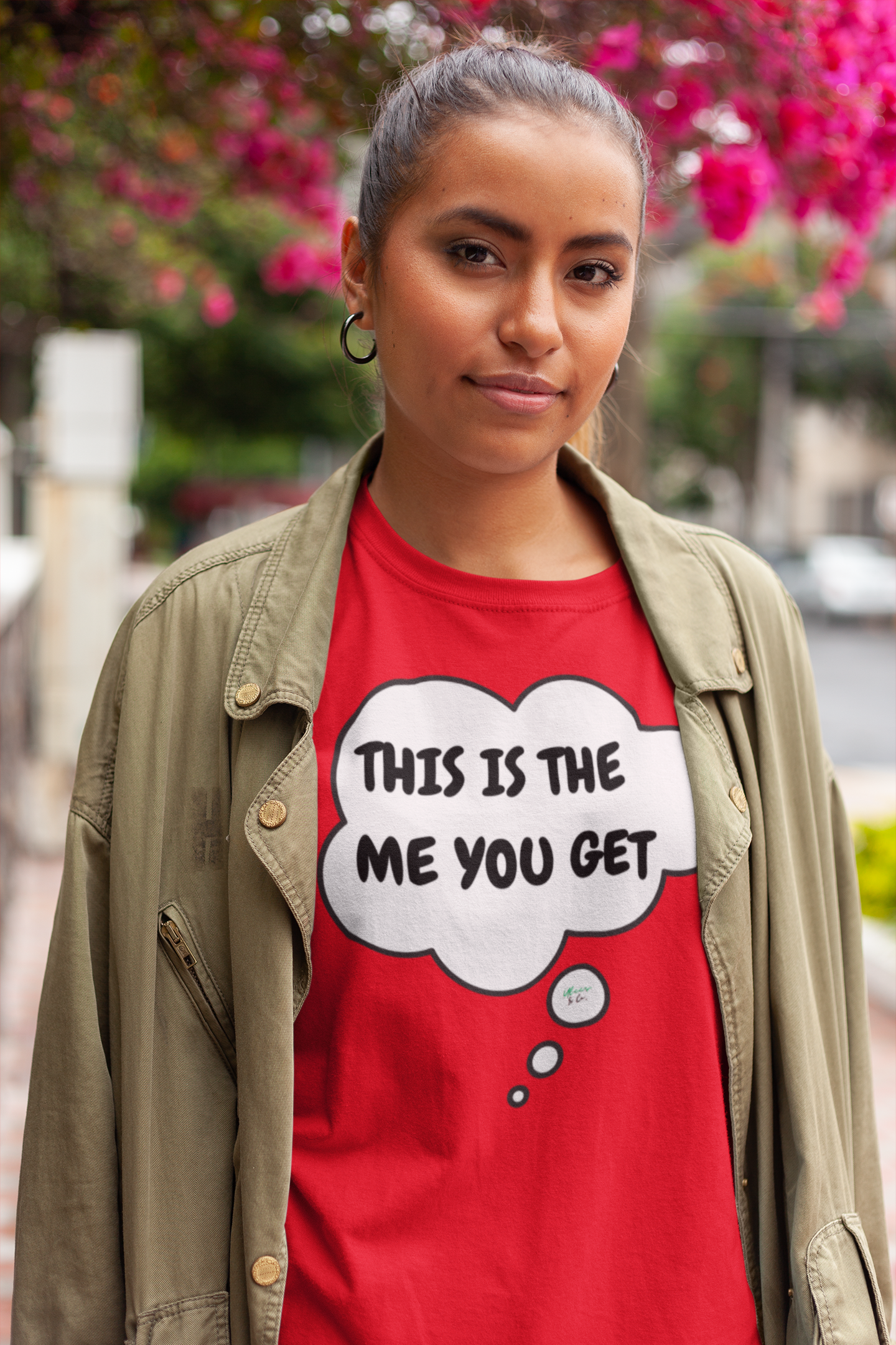 THIS IS THE ME YOU GET T-SHIRT IN THOUGHT BUBBLE UNISEX TSHIRT FUNNY SAYINGS T SHIRT SARCASTIC SAYINGS T-SHIRT SARCASM TEES GIFTS FOR WOMEN GIFT FOR MEN