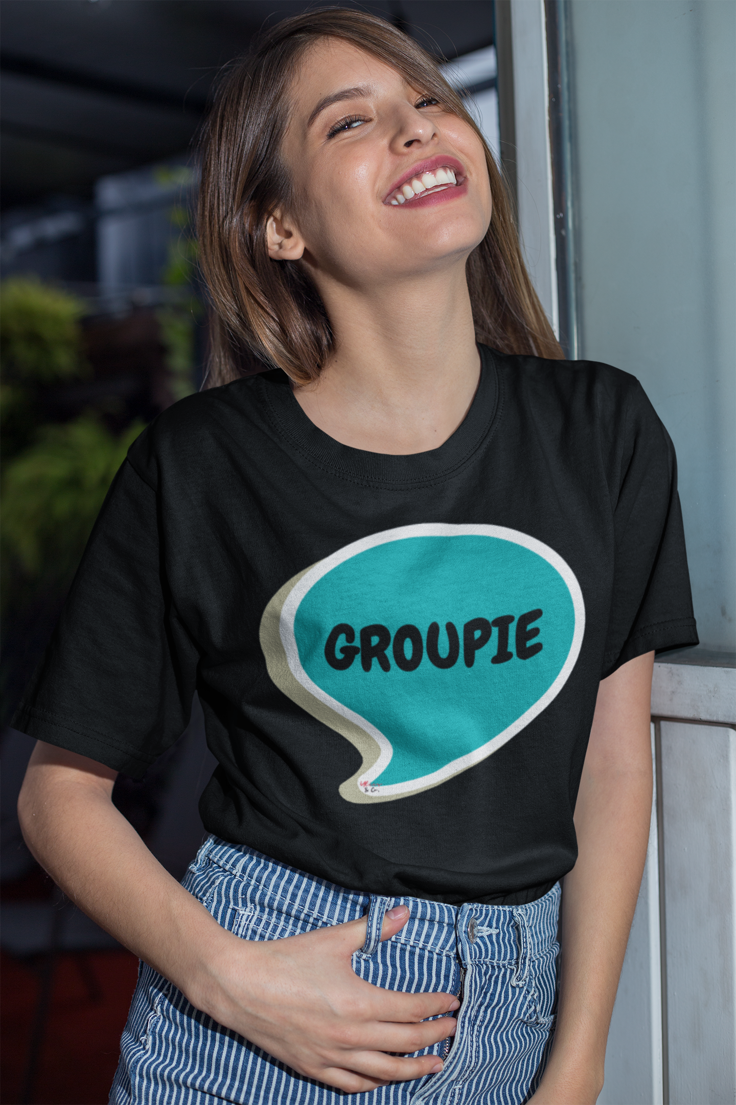 GROUPIE T-SHIRT IN SPEECH BUBBLE UNISEX TSHIRT FUNNY SAYINGS T SHIRT SARCASTIC SAYINGS T-SHIRT SARCASM TEES