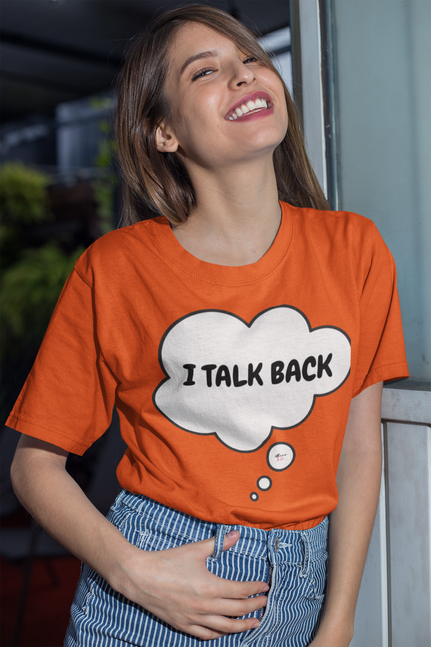 I TALK BACK  T-SHIRT IN THOUGHT BUBBLE UNISEX TSHIRT FUNNY SAYINGS T SHIRT SARCASTIC SAYINGS T-SHIRT SARCASM TEES