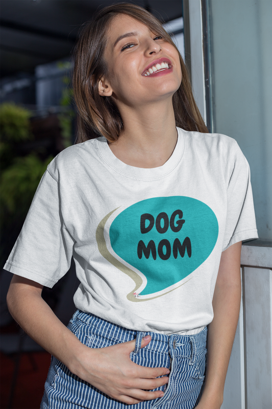 DOG MOM T-SHIRT IN SPEECH BUBBLE UNISEX T-SHIRT DOG LOVER TSHIRT FOR DOG MOM GIFT