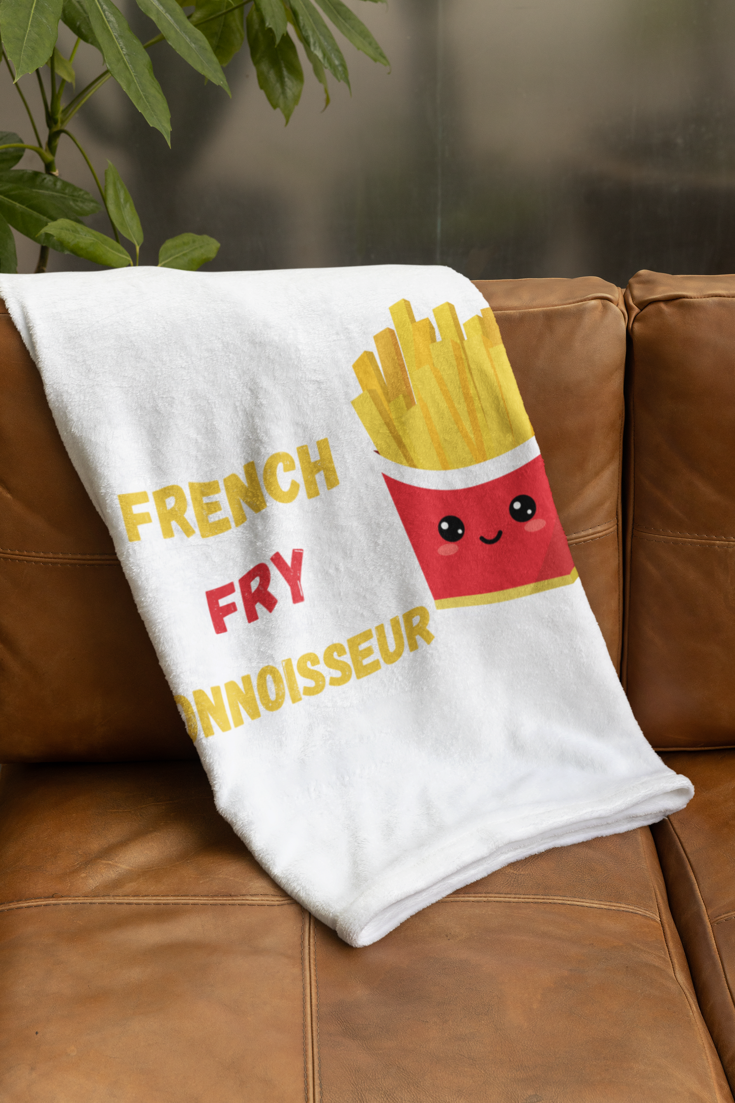 FRENCH FRY CONNOISSEUR BLANKET VELVETEEN PLUSH BLANKET