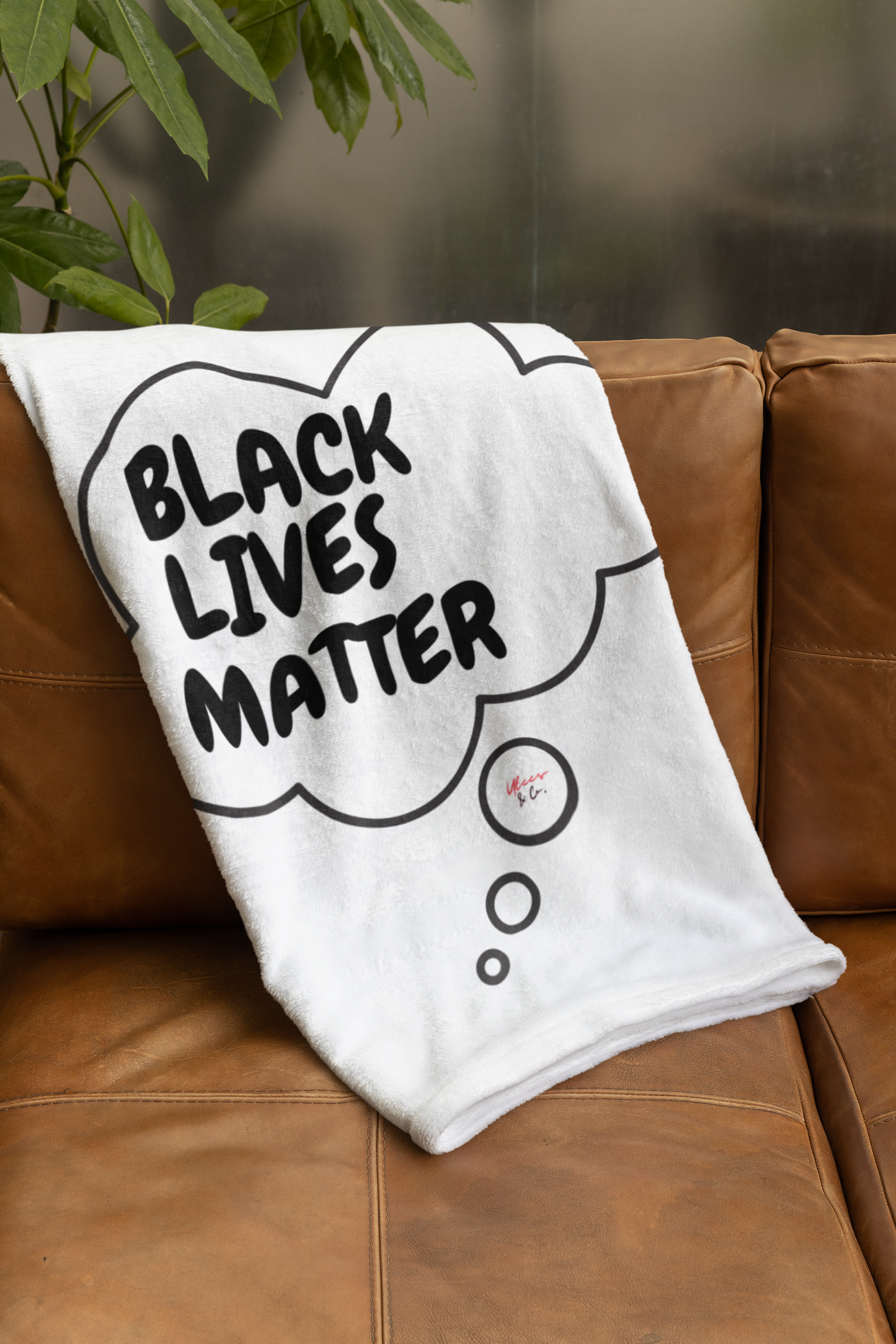 BLACK LIVES MATTER BLANKET IN THOUGHT BUBBLE BLM BLANKET BLACK LIVES MATTER VELVETEEN PLUSH BLANKET